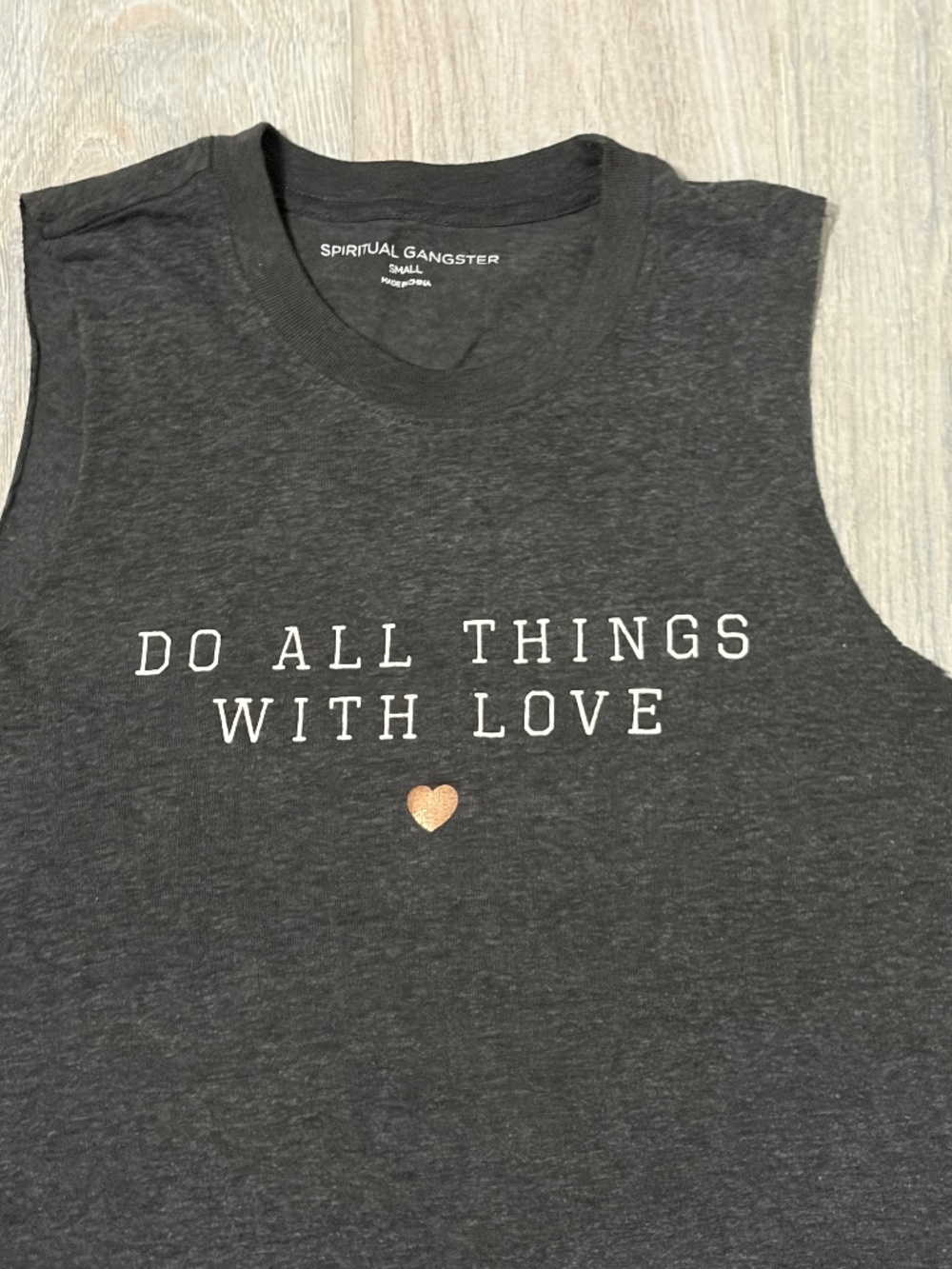 LIKE NEW! Women's Spiritual Gangster Gray Crop Tank - SMALL
